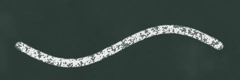 A chalk stroke